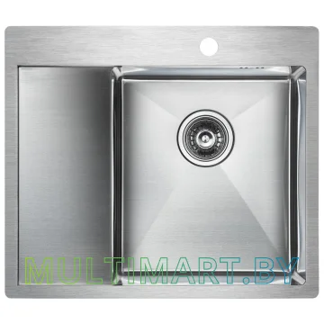 Кухонная мойка Paulmark Flank PM225951-BSR (нержавеющая сталь)